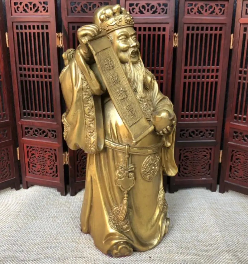 China brass god of wealth crafts statue