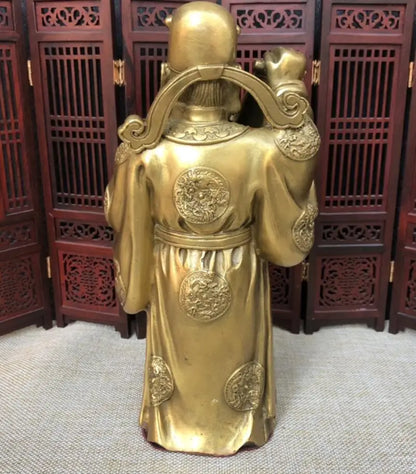 China brass god of wealth crafts statue