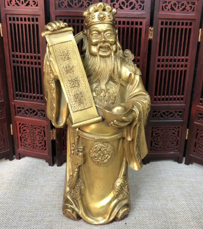 China brass god of wealth crafts statue