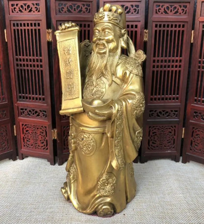 China brass god of wealth crafts statue