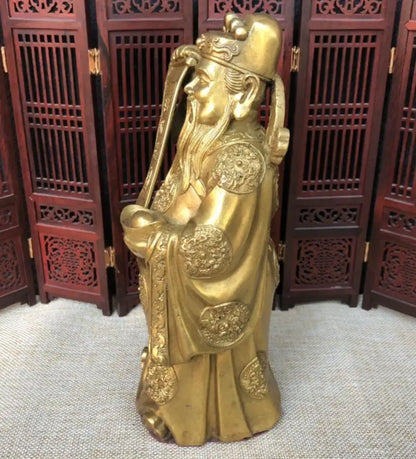 China brass god of wealth crafts statue