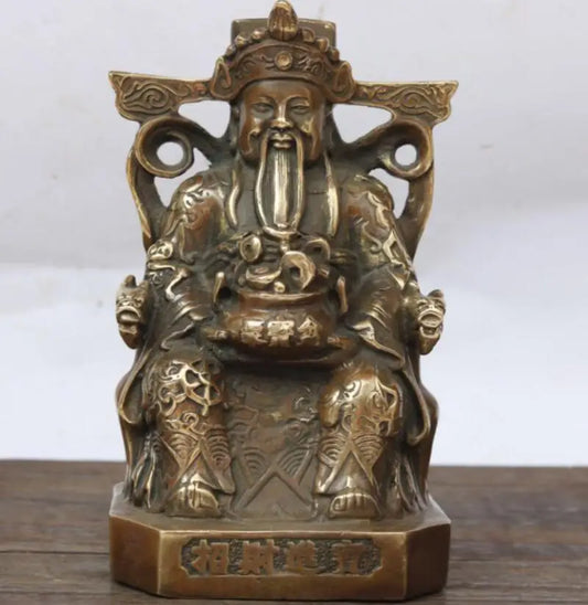 China brass god wealth Bring money and wealth statue