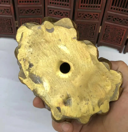 China brass gold money cow wealth crafts statue