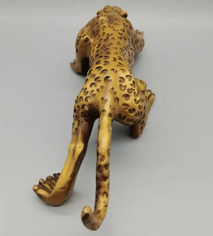 China brass gold money leopard crafts statue