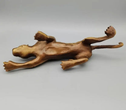 China brass gold money leopard crafts statue