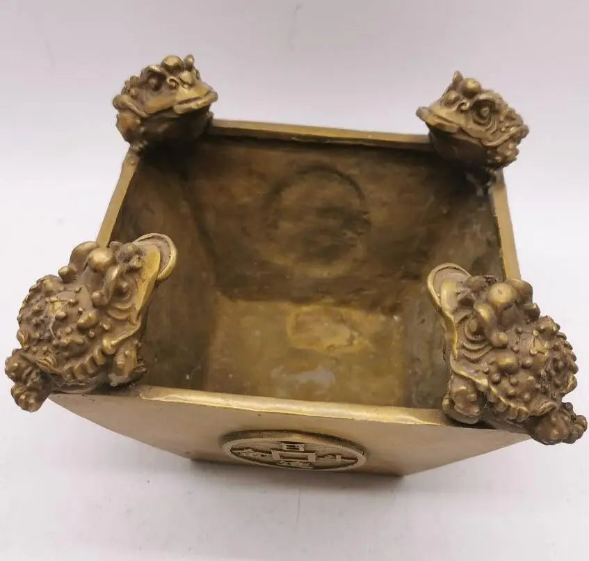 China brass gold toad cornucopia crafts statue