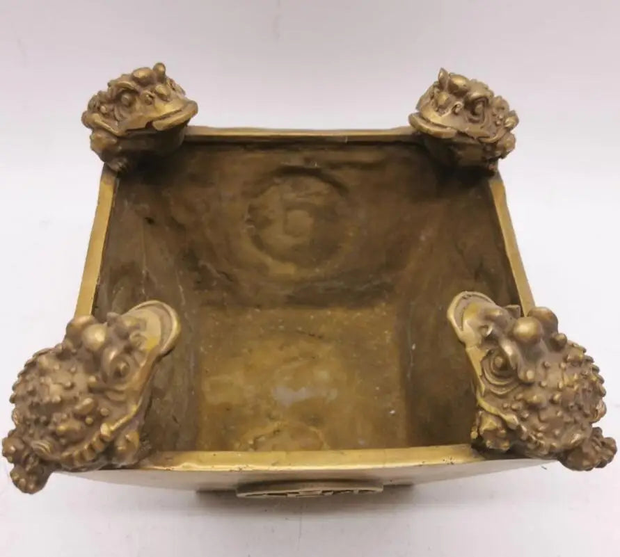 China brass gold toad cornucopia crafts statue
