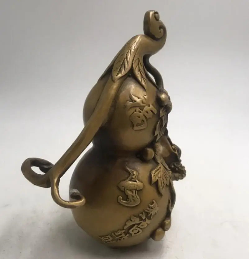 China brass gold toad gourd crafts statue
