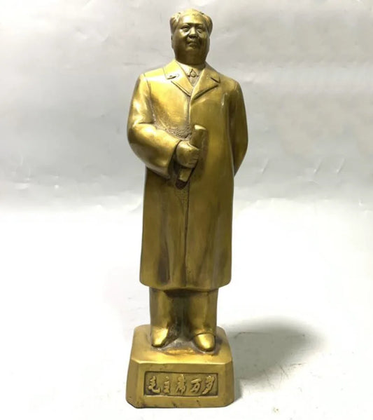China brass great leader Chairman Mao crafts statue