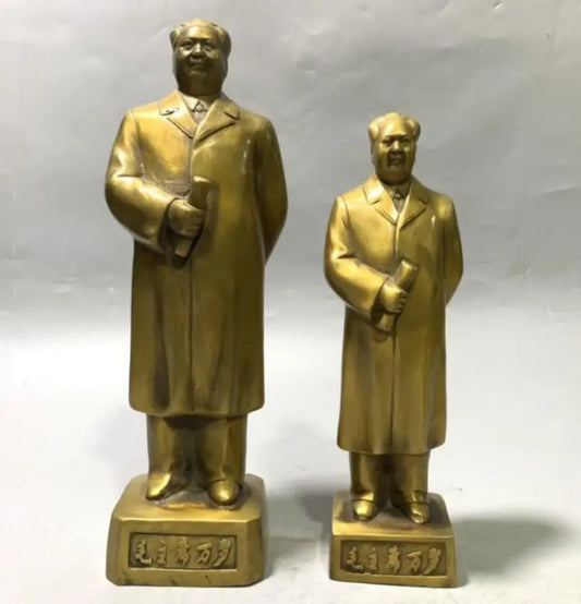 China brass great leader Chairman Mao crafts statue