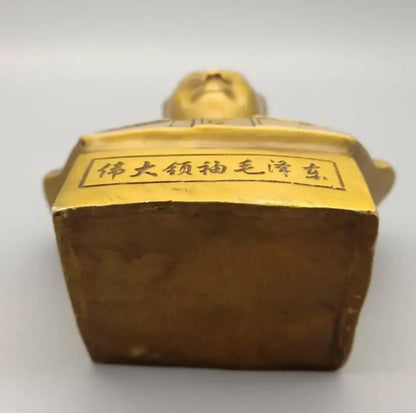 China brass great leader Mao Zedong Head portrait crafts statue