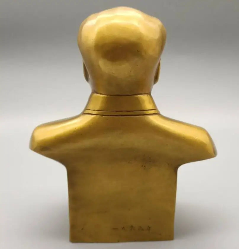 China brass great leader Mao Zedong Head portrait crafts statue