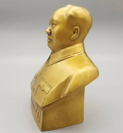 China brass great leader Mao Zedong Head portrait crafts statue