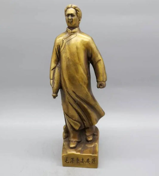 China brass great leader Mao Zedong crafts statue