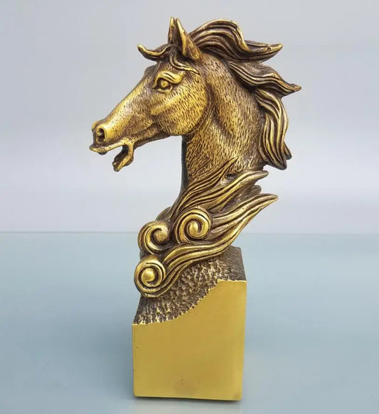 China brass horse head seal crafts statue