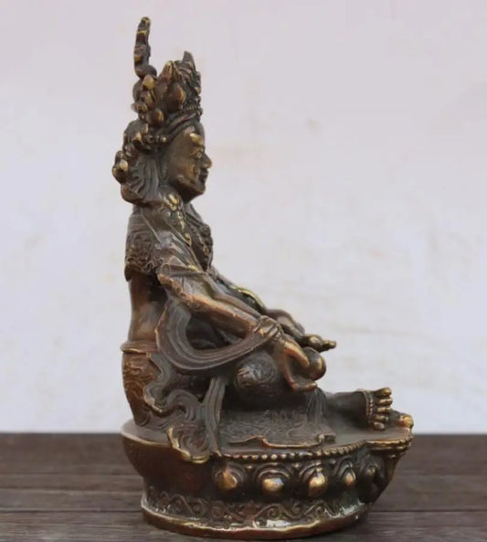 China brass huang god of wealth Buddha crafts statue