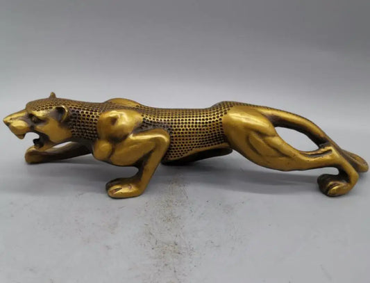 China brass leopard crafts statue
