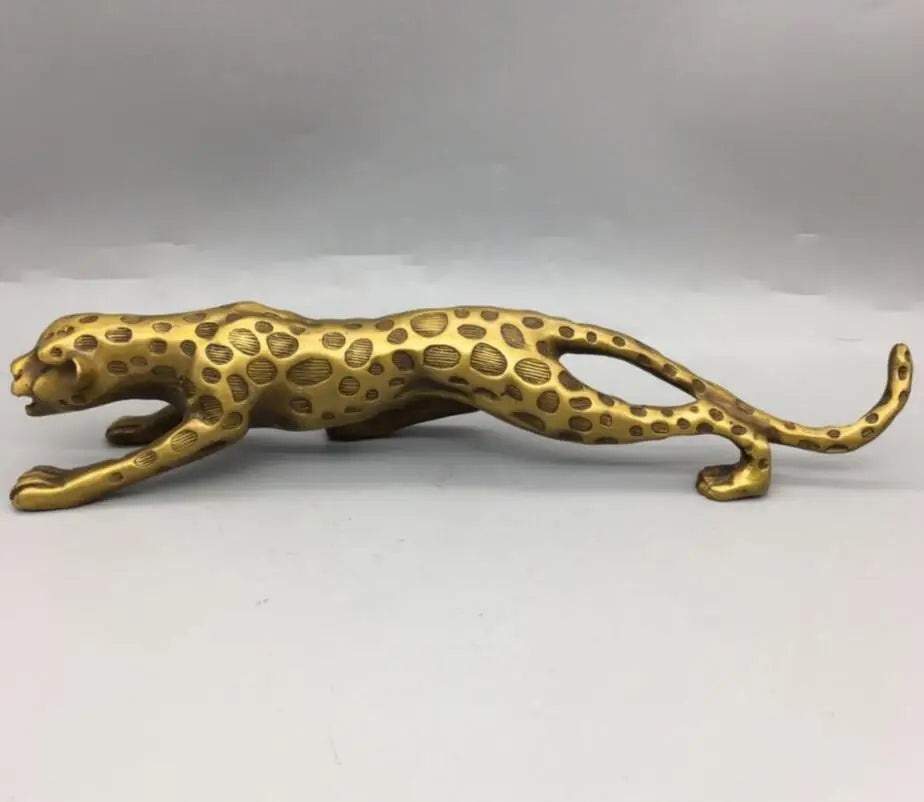 China brass leopard crafts statue