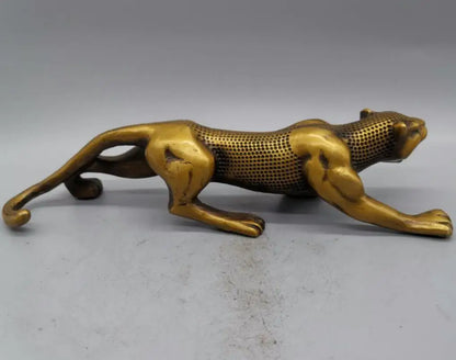 China brass leopard crafts statue