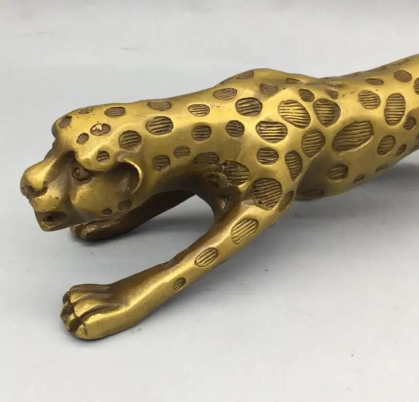 China brass leopard crafts statue