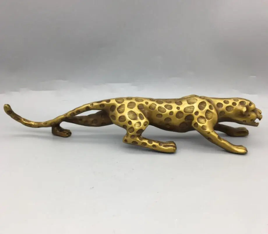 China brass leopard crafts statue