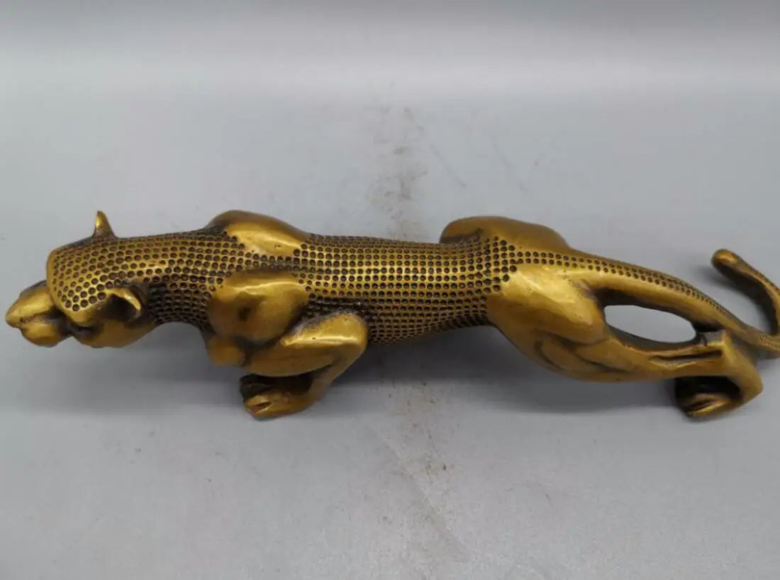 China brass leopard crafts statue