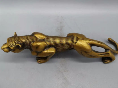 China brass leopard crafts statue