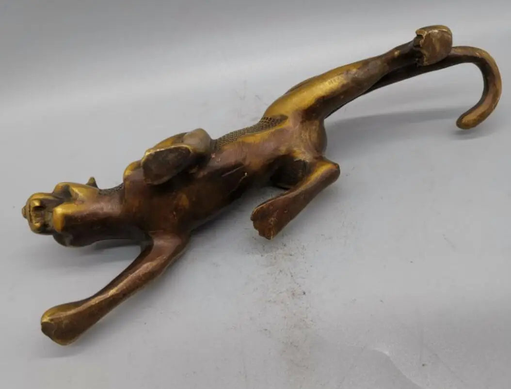 China brass leopard crafts statue