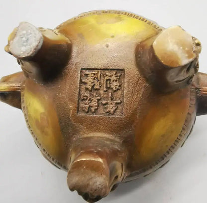 China brass lion head zodiac incense burner crafts statue