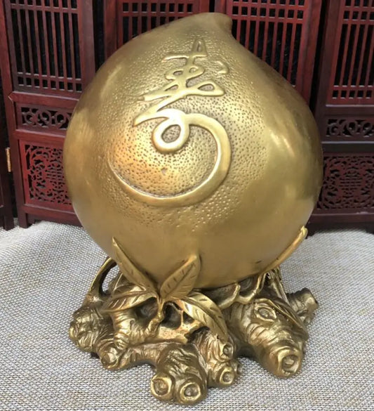 China brass longevity Buddha crafts statue