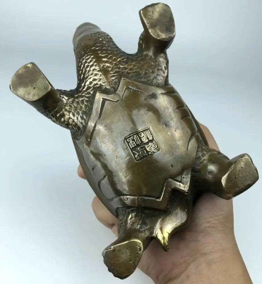 China brass longevity tortoise crafts statue