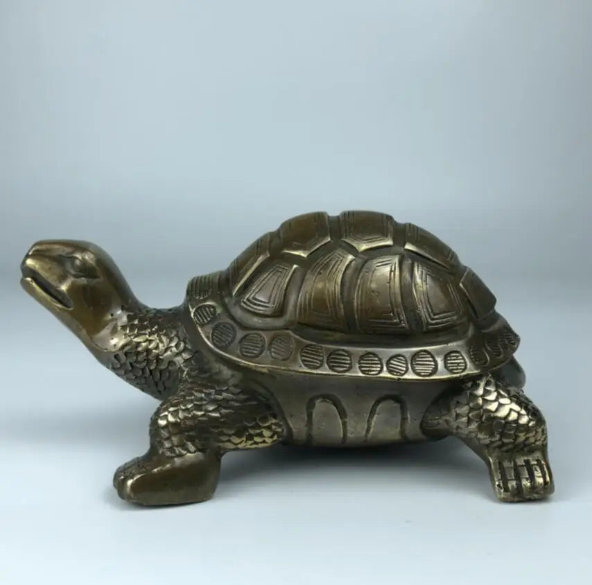 China brass longevity tortoise crafts statue