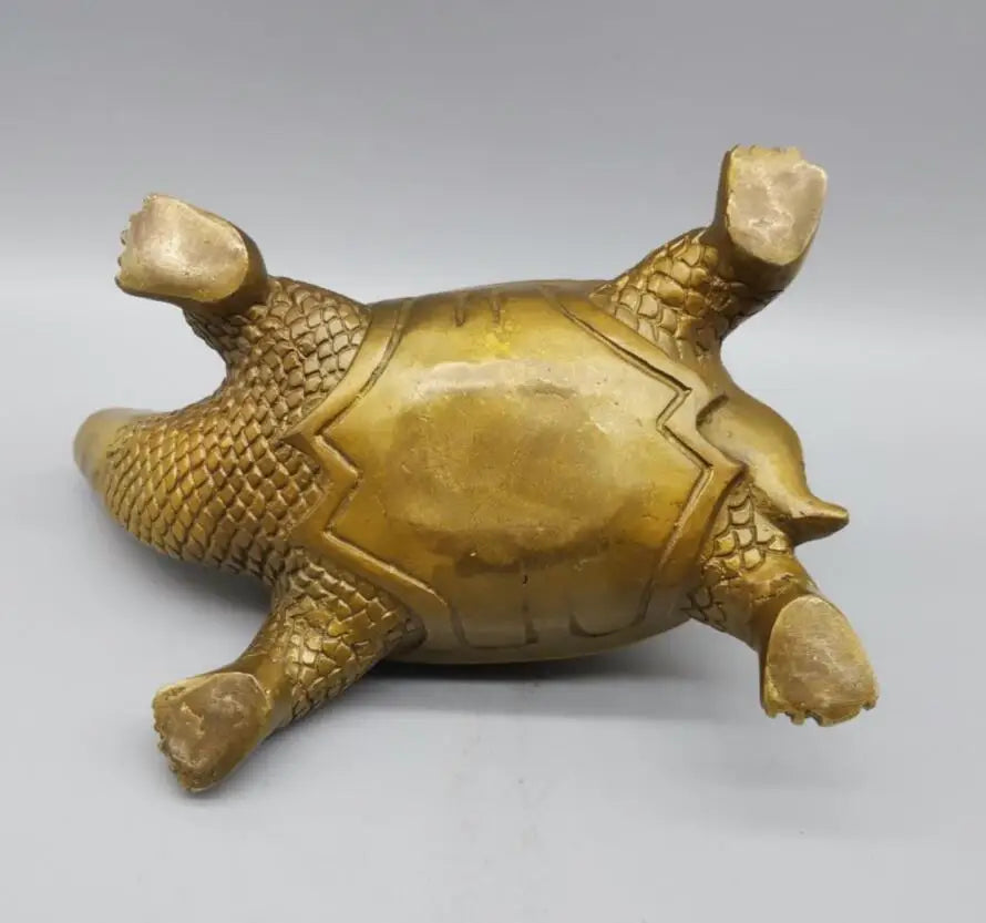 China brass longevity tortoise crafts statue