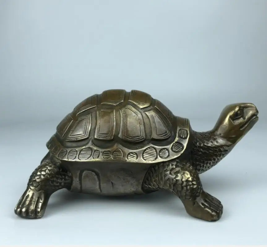 China brass longevity tortoise crafts statue