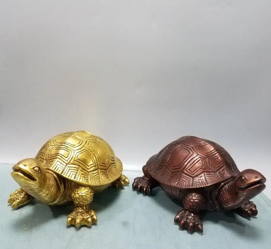 China brass longevity turtle crafts statue