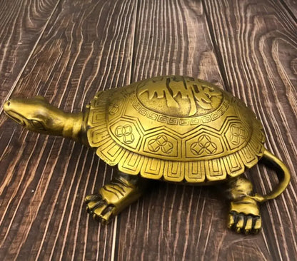 China brass longevity turtle crafts statue