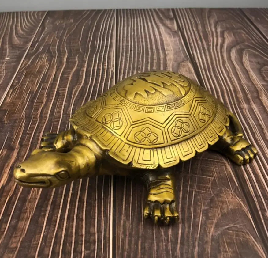 China brass longevity turtle crafts statue
