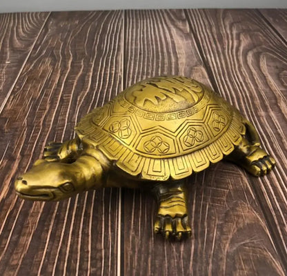 China brass longevity turtle crafts statue