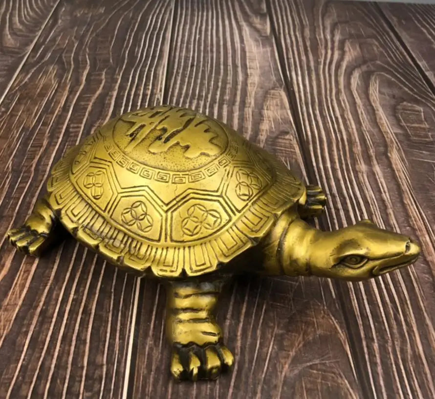 China brass longevity turtle crafts statue