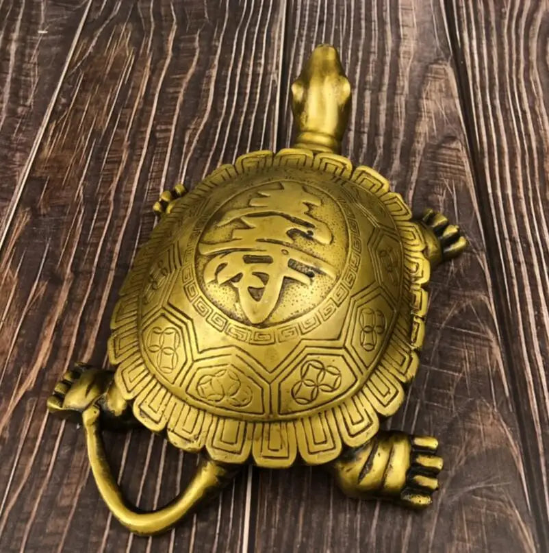 China brass longevity turtle crafts statue