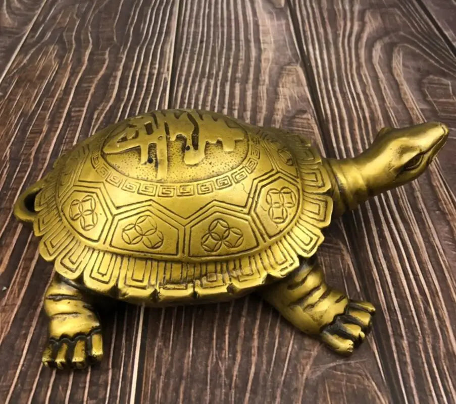 China brass longevity turtle crafts statue