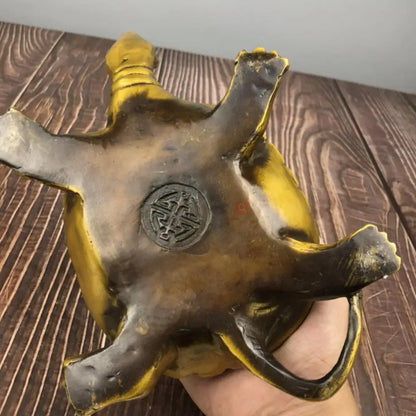 China brass longevity turtle crafts statue