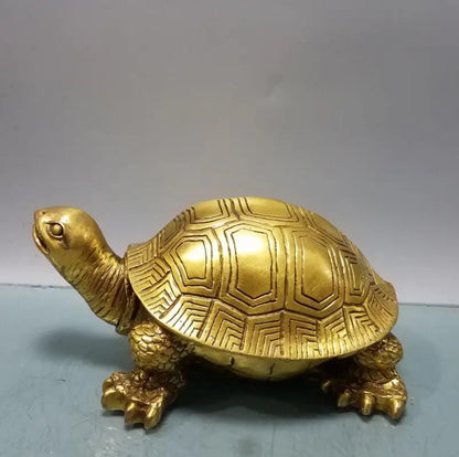 China brass longevity turtle crafts statue