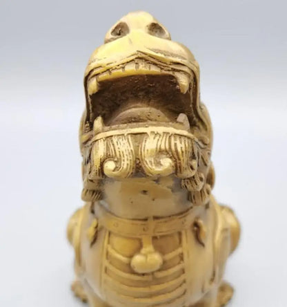 China brass look up Kirin auspicious crafts statue