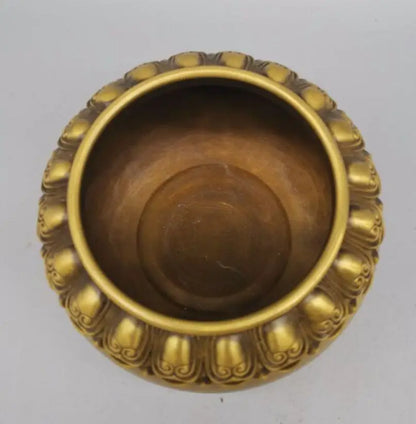 China brass lotus Jar shape incense burner crafts statue