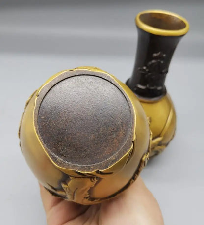 China brass magpies vase crafts statue A pair