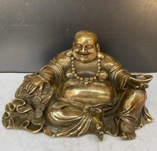 China brass maitreya Buddha crafts statue