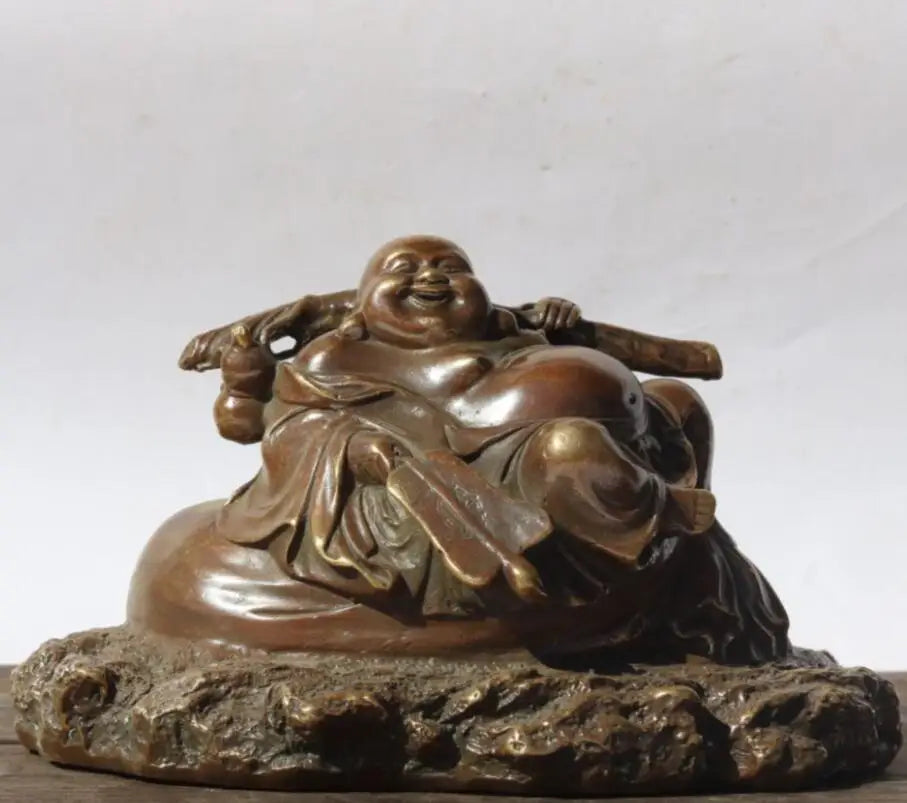 China brass maitreya Buddha crafts statue