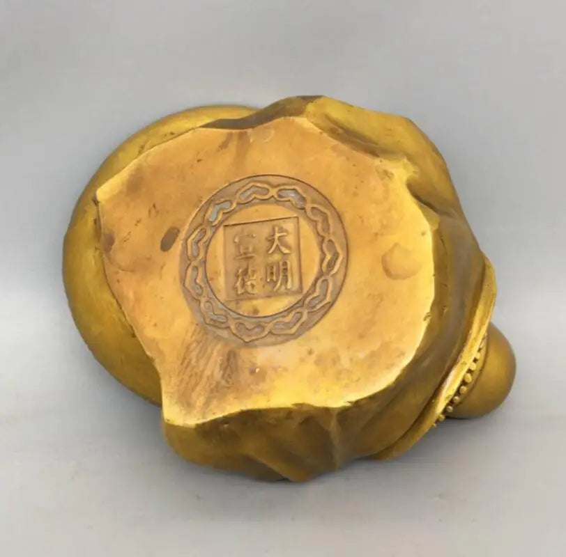 China brass maitreya Buddha crafts statue
