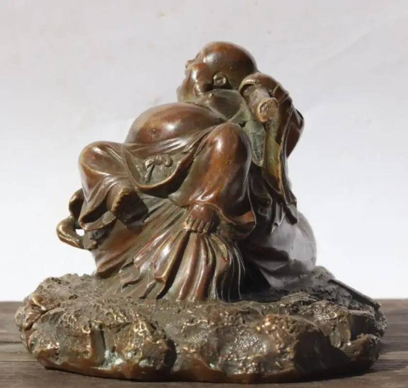 China brass maitreya Buddha crafts statue